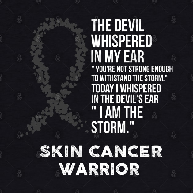 The Devil- Skin cancer Awareness Support Ribbon by HomerNewbergereq